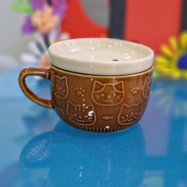 Tazzina con coperchio sottobicchiere