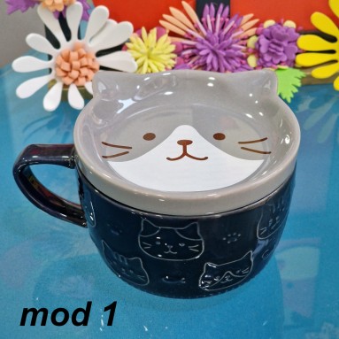 Tazzina con coperchio sottobicchiere