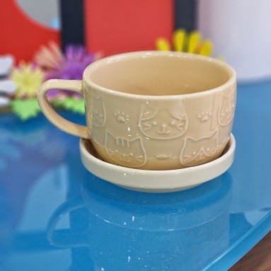 Tazzina con coperchio sottobicchiere