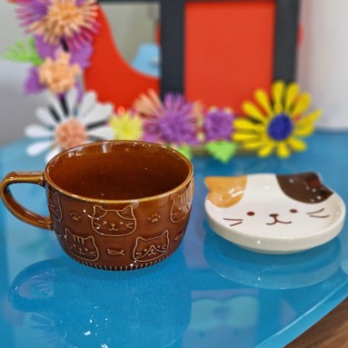 Tazzina con coperchio sottobicchiere