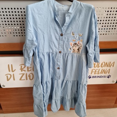 Abito jeans gatto farfalle