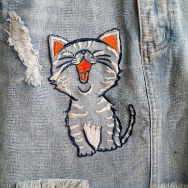 Gonna jeans gattino