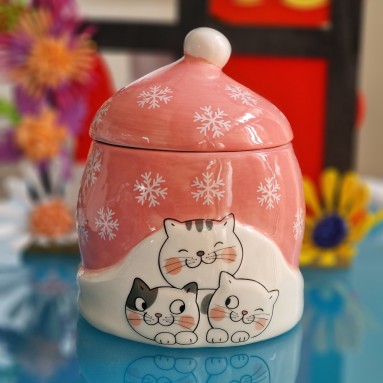 Barattolo in ceramica Meowy Christmas