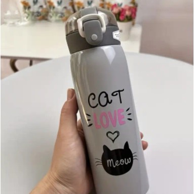Bottiglia termica design gatto