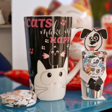 Set tazza frappè con crema mani ed asciugamano magico