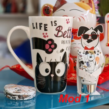 Set tazza frappè con crema mani ed asciugamano magico