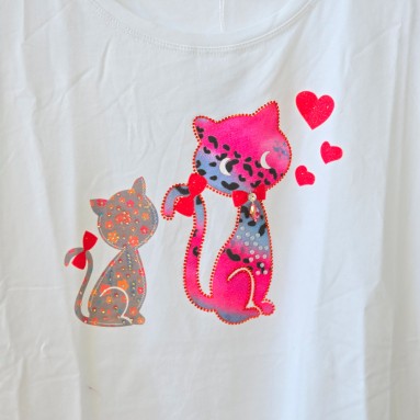 Maglia due gatti in love