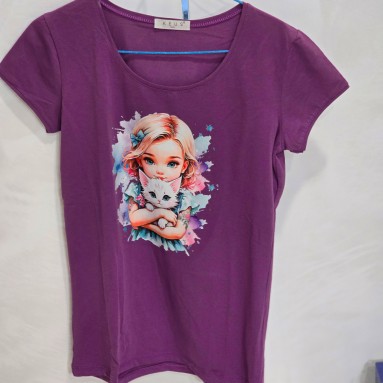 Maglia gatto e bambina