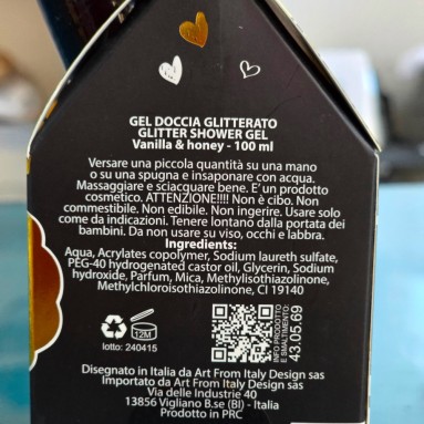 Gel doccia glitterato