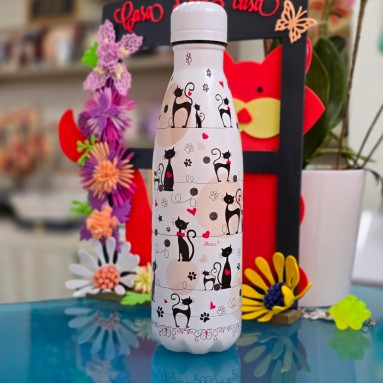 Bottiglia termica gattini