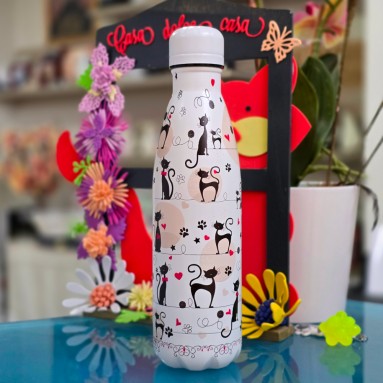 Bottiglia termica gattini