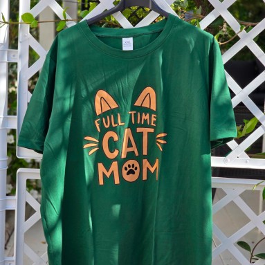Maglia  Cat Mom colorata