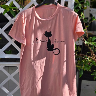 Maglia con design gatti stilizzati