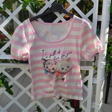 Maglia rigati gattini