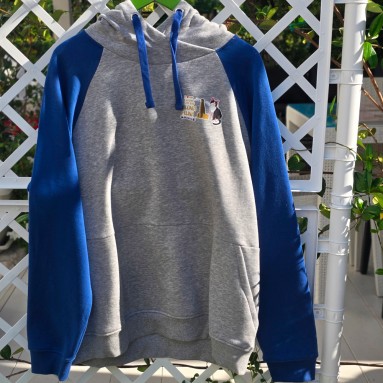 Felpa colonia con cappuccio bicolore