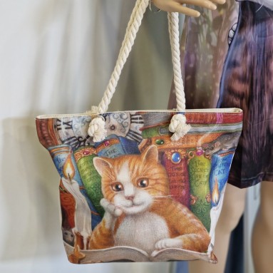 Borsa mare gatto pensieroso