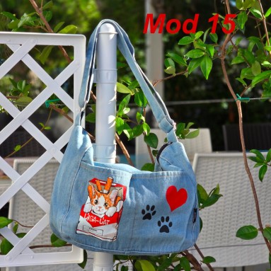 Borse jeans gatto