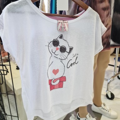 Maglietta gatto Cool