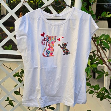 Maglia estiva due gattini