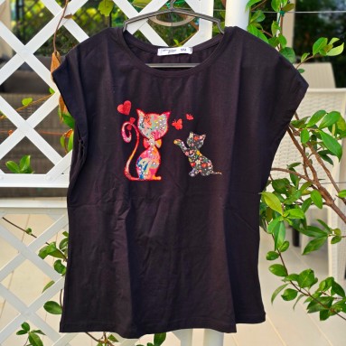 Maglia estiva due gattini