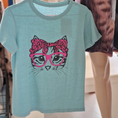 Maglia gatto con occhiali