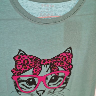 Maglia gatto con occhiali