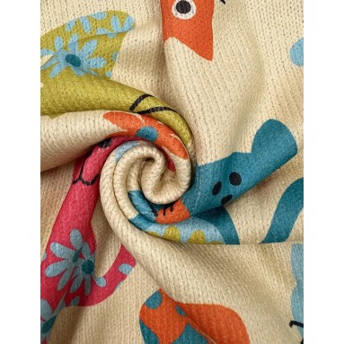 Maglietta beige con gattini