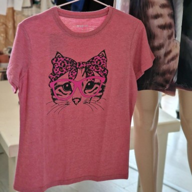 Maglia gatto con occhiali