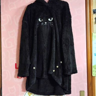 Felpa con pelliccia e orecchie gatto