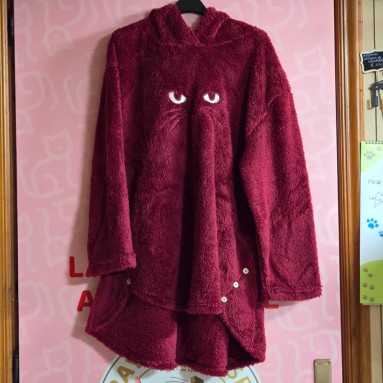 Felpa con pelliccia e orecchie gatto