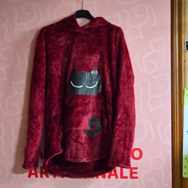 Felpa morbida con  gatti