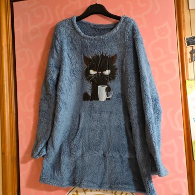 Felpa morbida con  gatti