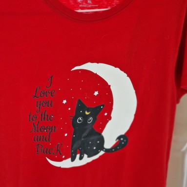 Maglietta gatto luna