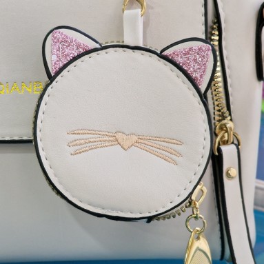 Borsa con porta spicci gatto