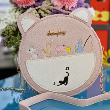 Borsa tonda orecchie gatto