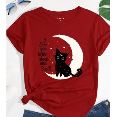 Maglietta gatto luna