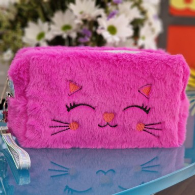 Pochette peluche gatto