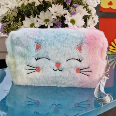 Pochette peluche gatto