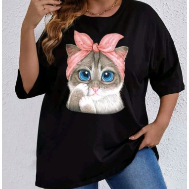 Maglia gatto con fiocco