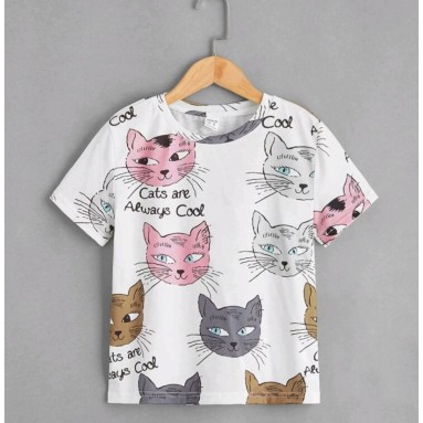 Maglia bimba gatti