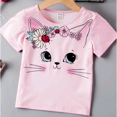 Maglia bimba faccia gatto