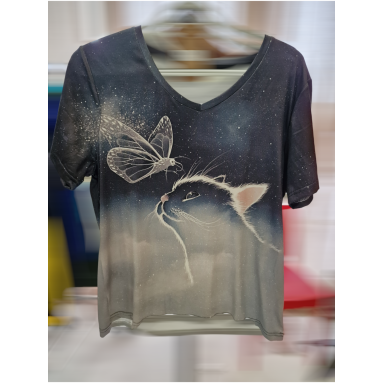 Maglia gatto farfalla