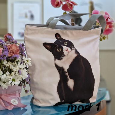 Borsa di tela gatto