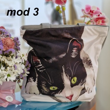 Borsa di tela gatto