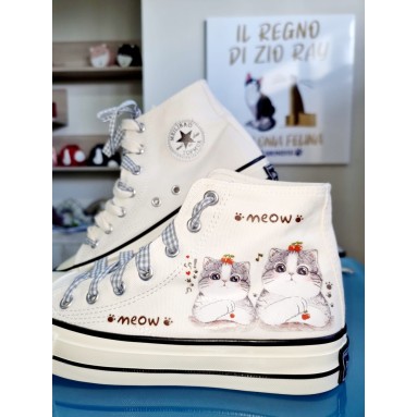 Scarpe da ginnastica con stampa gatto