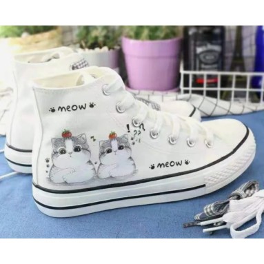 Scarpe da ginnastica con stampa gatto