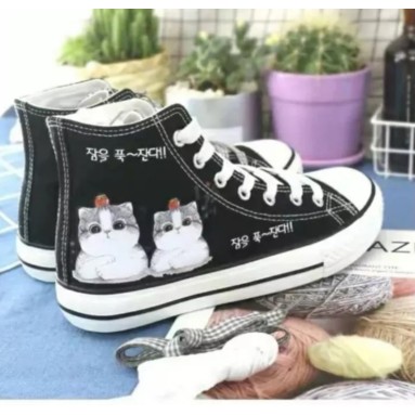 Scarpe da ginnastica con stampa gatto