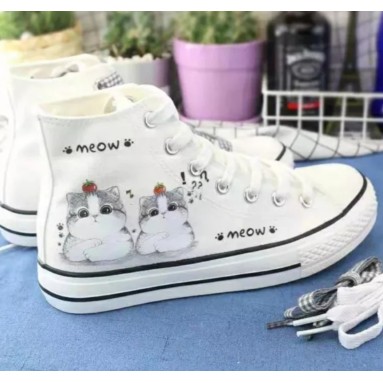 Scarpe da ginnastica con stampa gatto