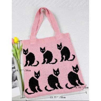 Borsa in lanetta gatto nero