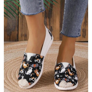 Espadrillas con stampa gatto